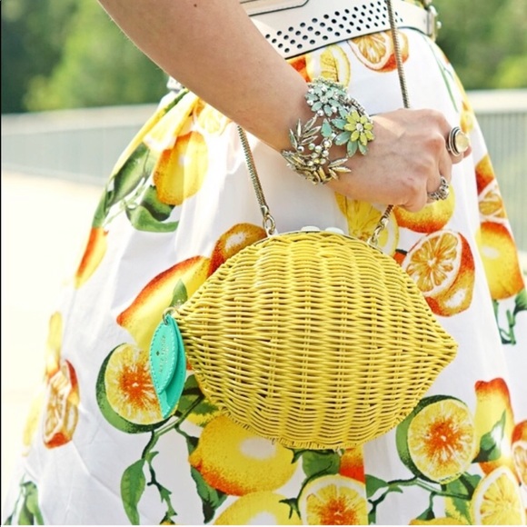 kate spade Handbags - Kate Spade | Limited Edition Lemon Wicker Bag New